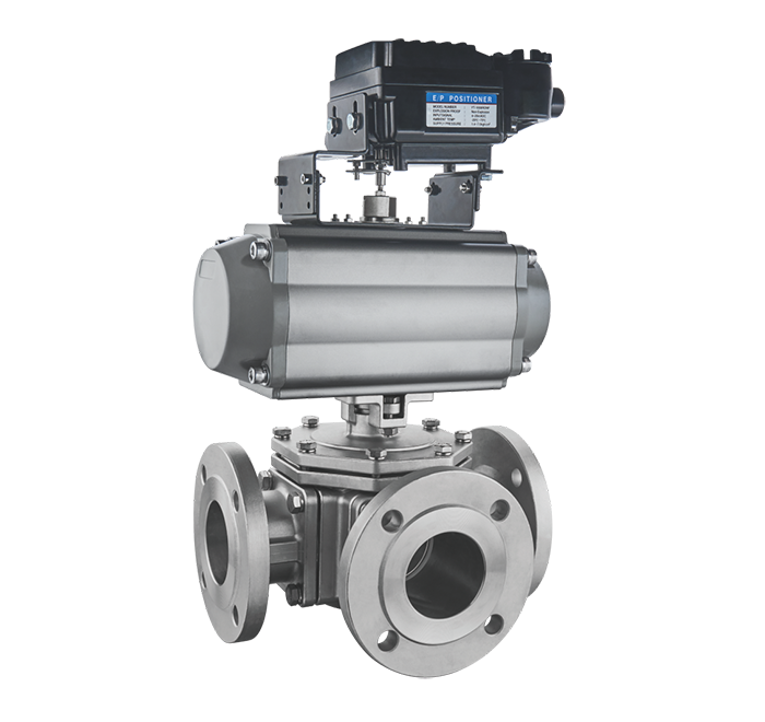 美标L型三通气动球阀